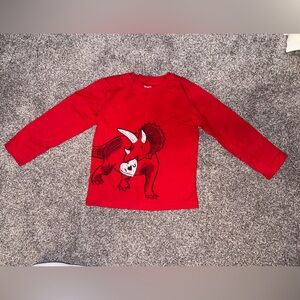 Carter's Red Triceratops Long Sleeve Tee